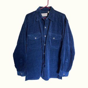 Vintage blue corduroy flannel shirt